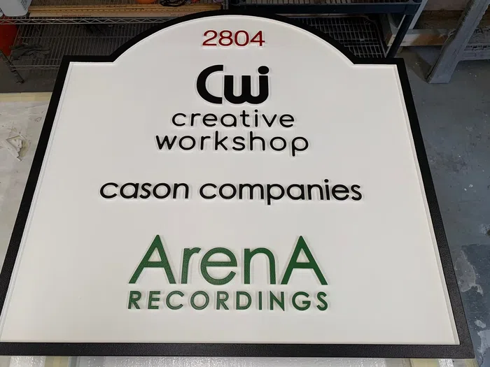 Creative Workshop and Arena Recordings tenant sign