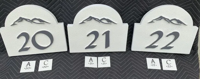 Custom address marker set numbered 20 21 and 22