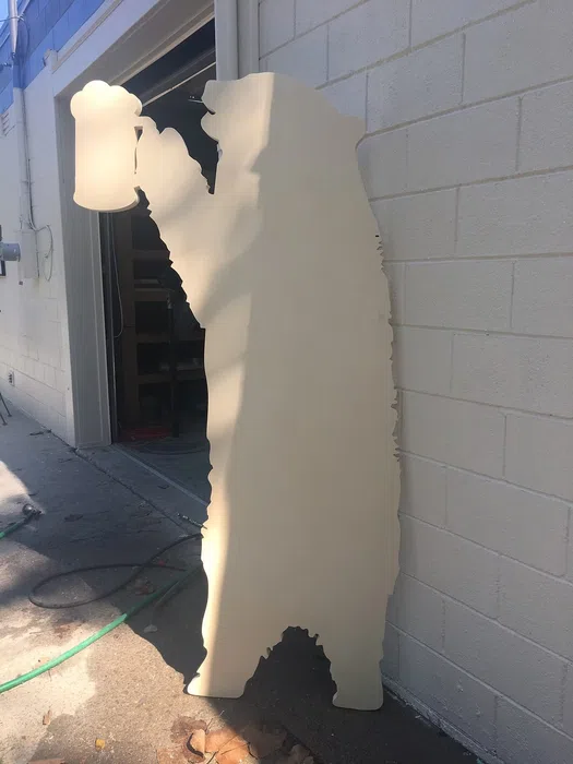 Custom shaped white HDU sign blank