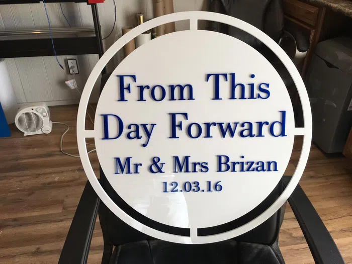Round From This Day Forward wedding sign
