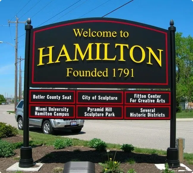 Welcome to Hamilton community sign