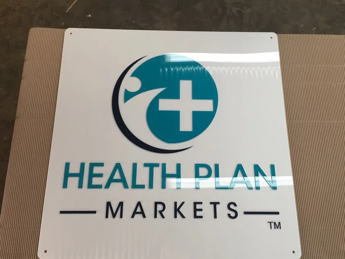 Health Plan Markets custom logo sign
