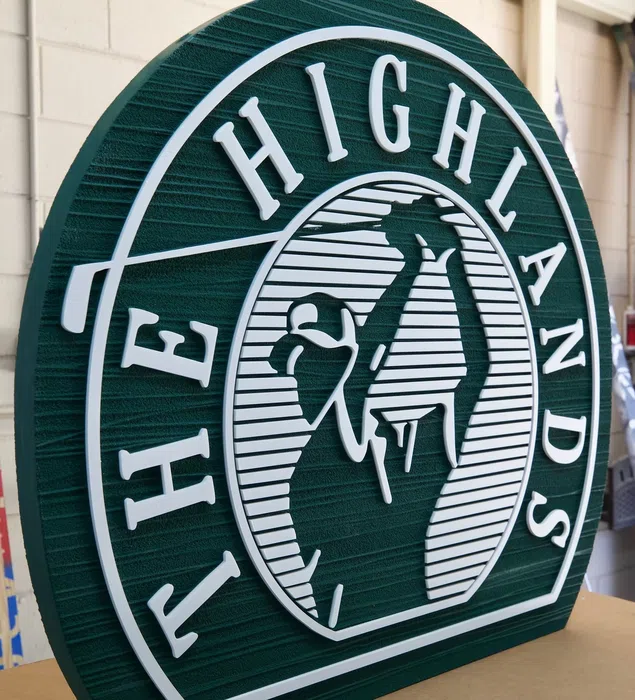 Green Highlands dimensional logo sign