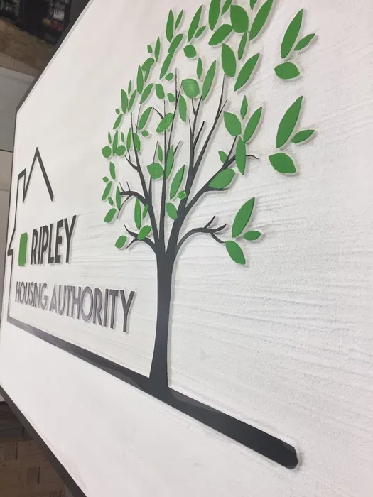 Hope Community dimensional tree logo sign