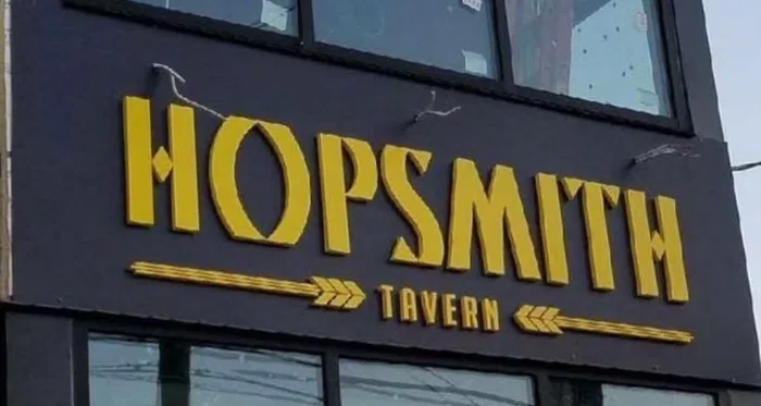 Hopsmith Tavern dimensional building sign
