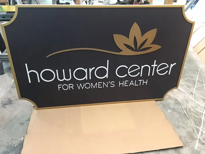 Howard Center for Women’s Health finished sign panel