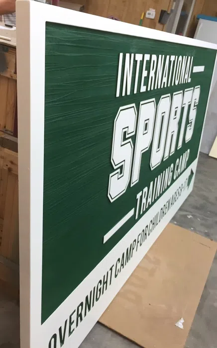 Green Intercounty Sports sign panel