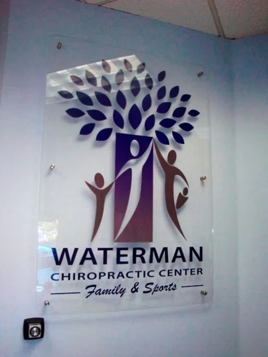 Waterman Chiropractic Center dimensional wall logo