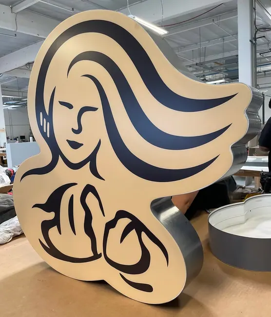 Custom face silhouette dimensional sign